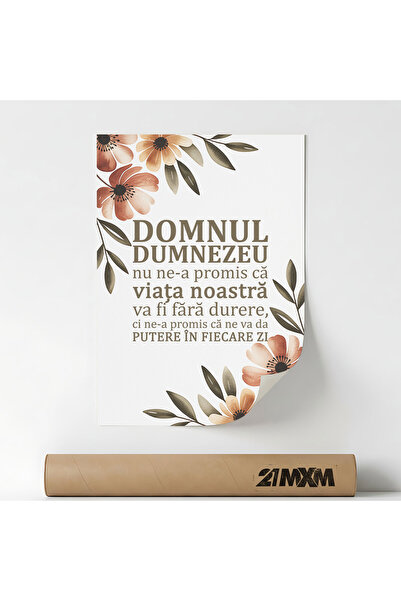 21mxm Poster Religios în Lb Română – Print Digital Neînramat pe Pânză - Puter...