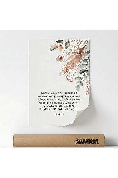 21mxm Poster Religios în Lb Română – Print Digital Neînramat pe Pânză - Iubes...