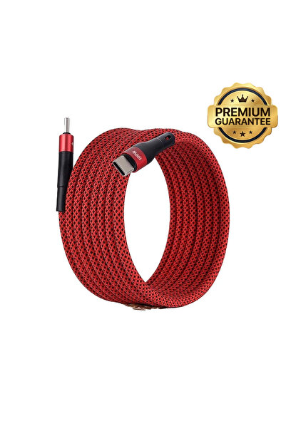 4 Berry Bmcc-04 Kirmizi Usb-c-c Manyetik Kablo – 1 M, 100 W Süper Hızlı Şarj