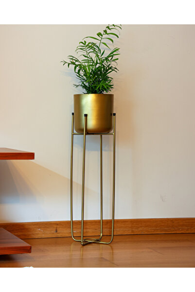 Genel Markalar Superbia Metal Ayaklı Saksı Büyük Sarı