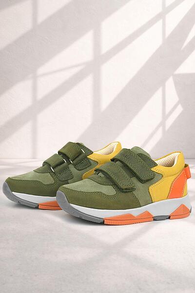 Rakerplus Детски маратонки, спортни обувки от естествена кожа, каки, ​​оранже...