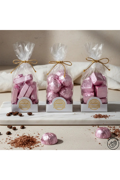 Nutat Pembe Seri Fındık Kremalı Karışık Dolgulu Çikolata 3’lü Paket 450 GR – ...