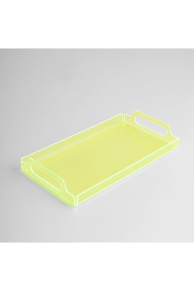 Qua Home Vasa Neon Pleksi Tepsi Yeşil 35x20 cm
