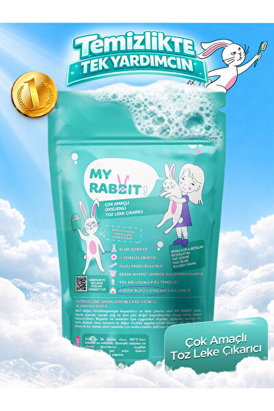 My Rabbit! Çamaşır Ve Yüzey Için Çok Amaçlı Oksijenli Toz Leke Çıkarıcı ve be...