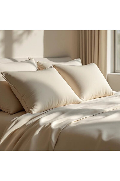 Qua Home Soho 200 TC Pamuk Perkal Yastık Kılıfı Bej