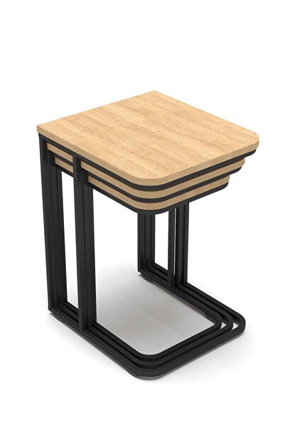 Kanonik Education Tekerlekli 3'lü Zigon Sehpa