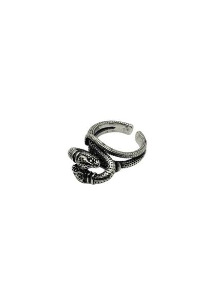 Pursehuit Silver-colored ring, adjustable, snake shape, Adolf C4