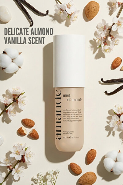 Amande Mist d’Amande Body Mist 100 ml | Vanilya ve Badem Kokulu, Kalıcı Etki,...