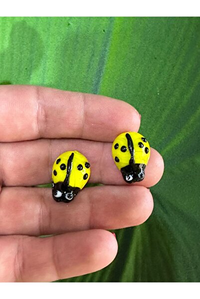 Gönülden Tasarım 2 броя перфорирани стъклени мъниста „Лястовица“ 2x1 см, жълти