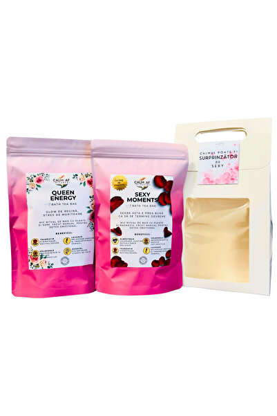 Calm AF Rituals Set Cadou Valentine's Day - 2 Ceaiuri de Baie - Mix de Plante...