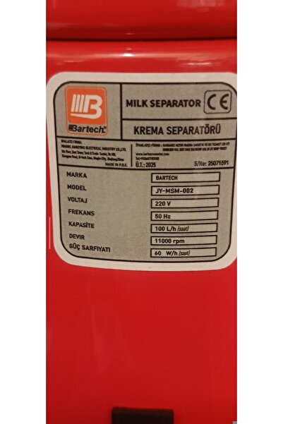 BARTECH 12 L Elektrikli Krema Seperatörü
