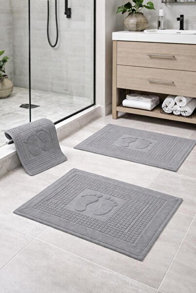 Eponj Home 3lü Ayak Havlusu Orma Gri