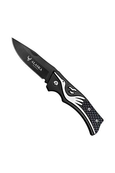 SAVEX Katlanır Cep Çakısı - Karbon - SDR-001 - Leylek Motifli