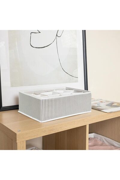 ALAS 12 Bölmeli Çok Amaçlı Organizer (HAVLU-ÇORAP- İÇ ÇAMAŞIRI- KRAVAT VB.)- Çekmece Organizeri 31x25x25