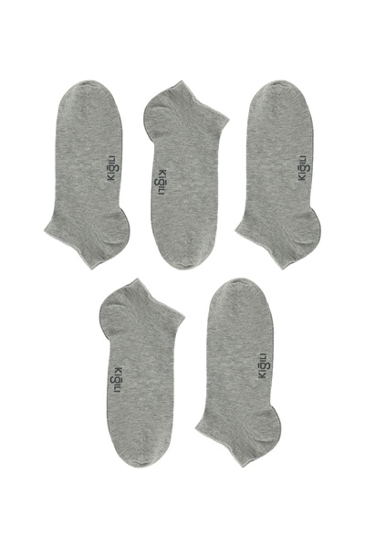 Kiğılı Set of 5 Cotton Stretch Fabric Flexible Stitch-Free Sports Socks