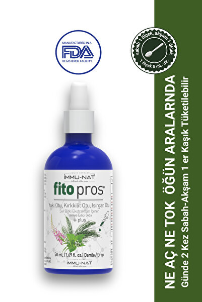 İmmu-Nat Fito Pros Bitkisel Sıvı Ekstraktları Karışımı 50 ml Drop Takviye Edi...