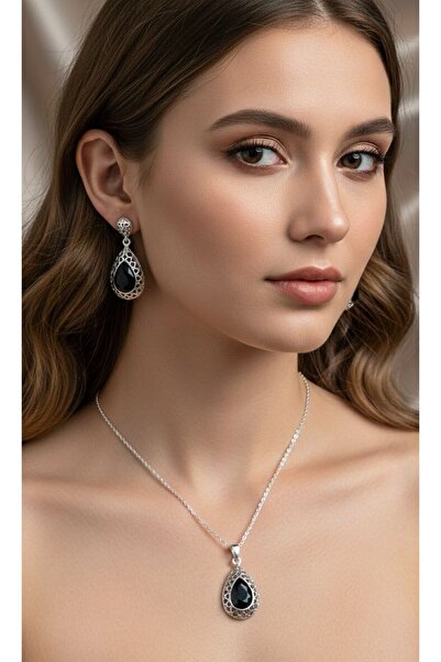 REBRAND Silver Accessory Set, Necklace and Earrings