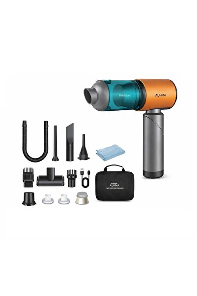 Auhma AHV-27 Araç İçi Süpürge 20.000PA Güçlü Vakum ve Üfleme Özelliği Kablosuz Taşınabilir Katlanır