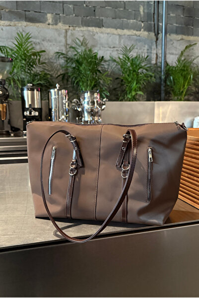 Mupa Shoes حقيبة يد وكتف نسائية بني مر