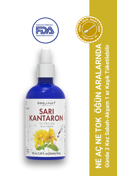 İmmu-Nat Sarı Kantaron Bitkisel Sıvı Ekstraktı 50 ml Damla - Bitkisel Takviye...