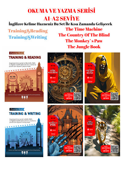 TGR Yayıncılık İNGİLİZCE OKUMA&YAZMA SETİ A1-A2 SEVİYE(4 QR KOD İLE DİNLEMELİ...