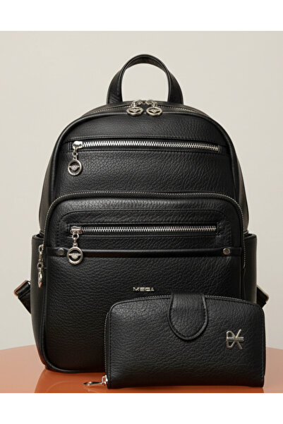 Çanta Trend Black Women's Soft Leather Look Multi-Compartment Casual Women's ...