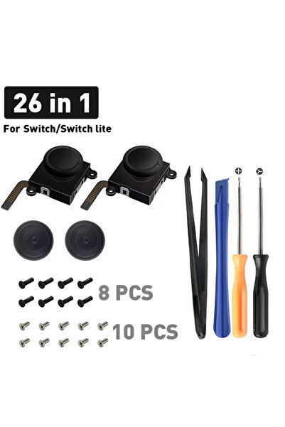 Choice مجموعة قطع غيار عصا التحكم التناظرية ثلاثية الأبعاد من داتا فروج، 26 ق...