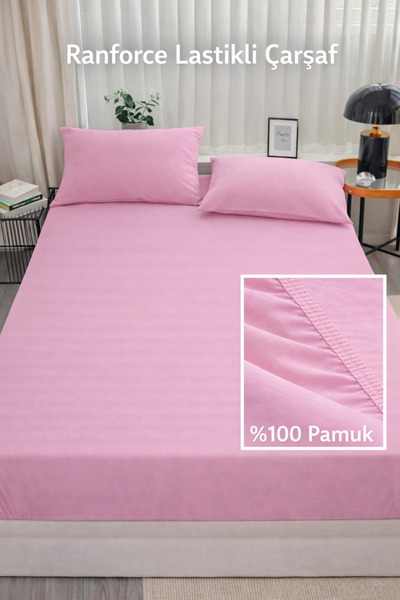 NazeninHome Ranforce 100% pamuk Elastični Set Čaršav | Jastuk Navlake