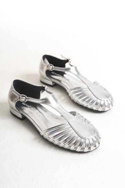 MARSEDO Mela Γυναικεία Στρογγυλά Δάχτυλα Καθημερινά Μπαλαράκια Ασημί