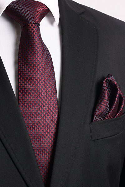 Esgue منديل ربطة عنق منقوش باللون الأزرق الداكن مقاس 8 سم مصنوع يدويًا