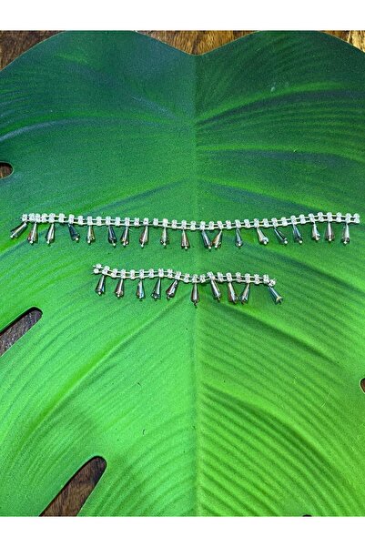Gönülden Tasarım Zirkon Taşlı İkili Şerit Dikiş Aksesuarı 12x2 Cm