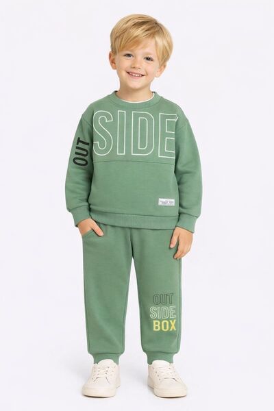 RAPAPA Boy's 3 Thread Ş Fleece-Lined Tracksuit Set – 10727Y