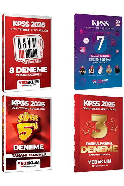 Yediiklim Yayınları Yediiklim 2026 KPSS Lisans GY-GK Net Arttıran Deneme Seti