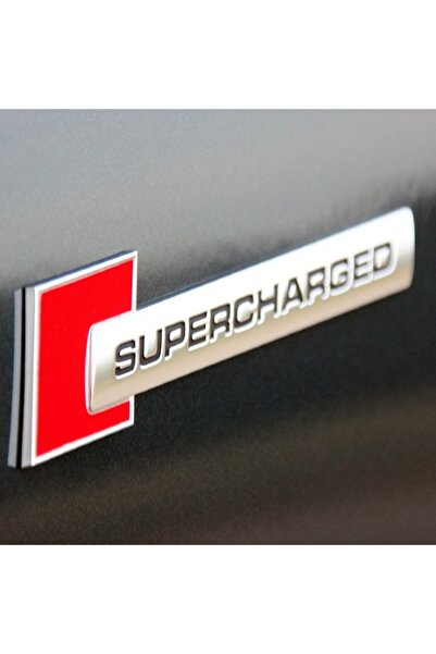 Avex Модел на автомобилна емблема "SUPERCHARGED", 3D релефна, размер 10 x 1 см