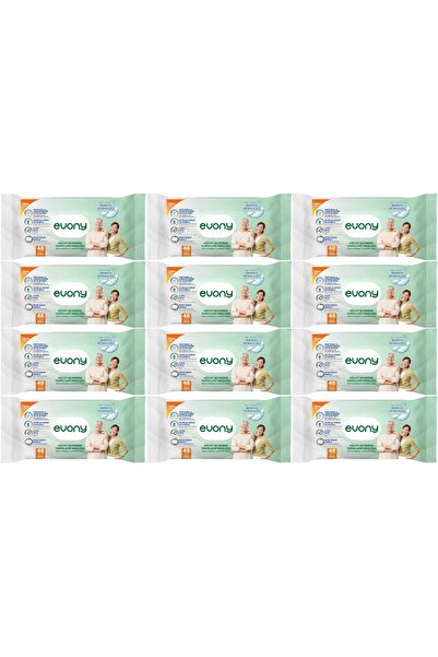 Evony Hasta Vücut Perine Temizleme Islak Mendil Havlu 48 Yaprak XL Banyo Fera...