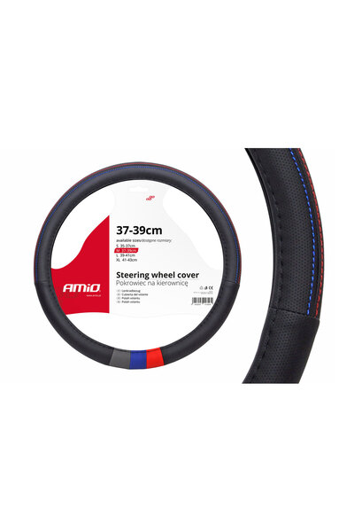 AMIO Husă volan model "BMW ///M" SWC-10-M (37-39cm)