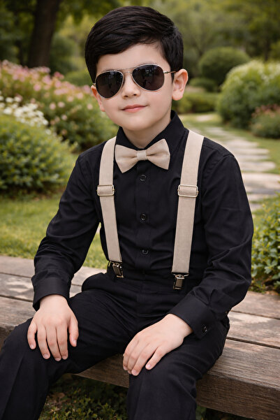 Algitsin O L A Set pantaloni pentru copii + papion + elastic, potrivit pentru...