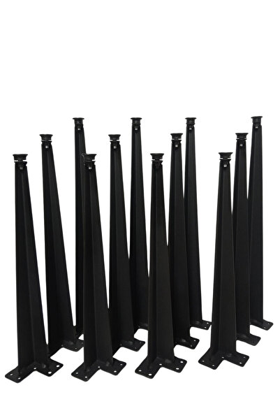 AS DESİGN 12'Lİ DEKORATİF METAL FİRKETE ZİGON SEHPA AYAĞI(4 ADET 42CM/4 ADET ...