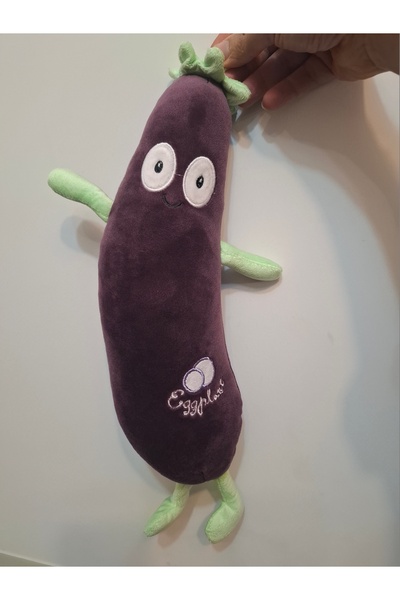 farddad Patlıcan Peluş Yastık 40cm, Yumuşak Peluş Oyuncak, Sevimli Tasarım, H...