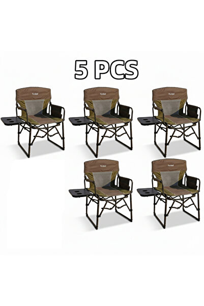 Generic كرسي تخييم قابل للطي مع مساند للذراعين وحامل أكواب، كرسي شاطئ وحديقة ...