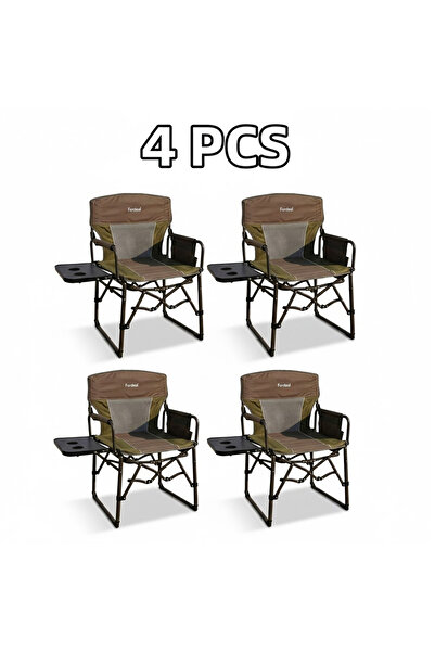 Generic كرسي تخييم قابل للطي مع مساند للذراعين وحامل أكواب، كرسي شاطئ وحديقة ...