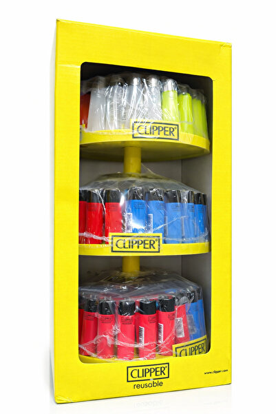 Clipper Reusable ROCKET Kalın Model 144 Adet Standlı Çakmak