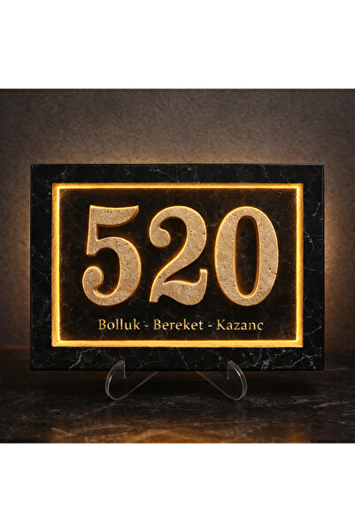 helya marble Zenginlik,Bereket Sayı Sekansı 5 2 0 Doğal Taş Tablo