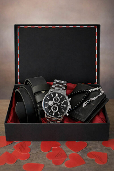 expreshediye İsimli Erkek Kemer Cüzdan Saat Seti, İsim Yazılı Erkek Cüzdan Se...