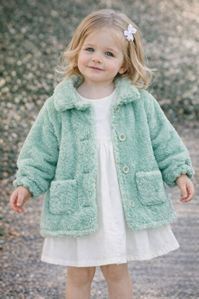 Bilge Trend Kız Bebek Çocuk Welsoft Peluş Astarlı Hırka Mont Bilgetrend10997