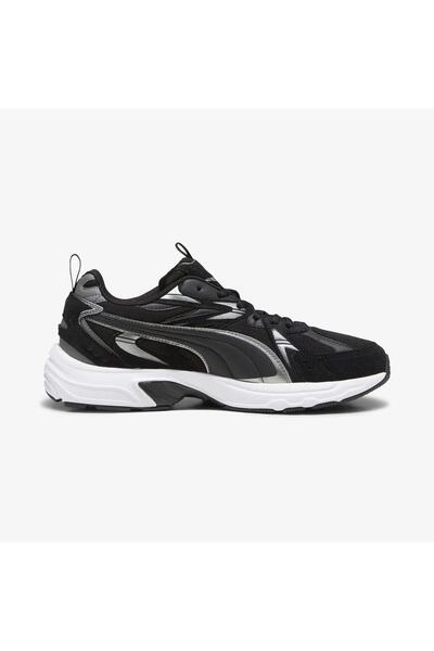 Puma 393489 01 Milenio Tech Suede Siyah-Gümüş-K.Gri Erkek Spor Ay