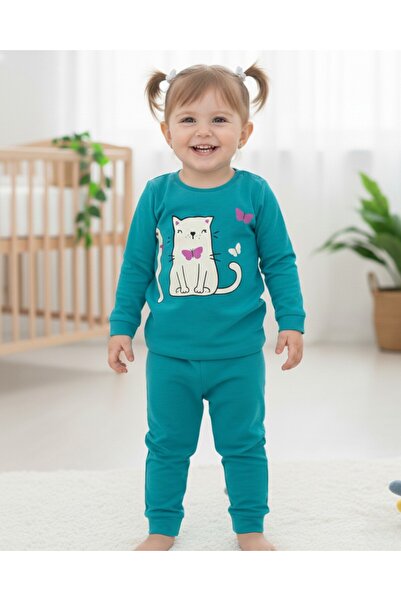 Ege Bebek Baby Girl, Cat and Butterfly Printed, Stylish Baby Set for Seasonal...