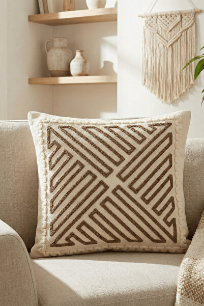 Destiva Home غطاء وسادة مزخرف مطرز بتصميم حلزوني ملون مقاس 42x42 سم