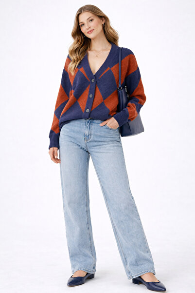 kikiriktekstil Baklava Patterned Buttoned Knit Cardigan – Soft Textured Cotton