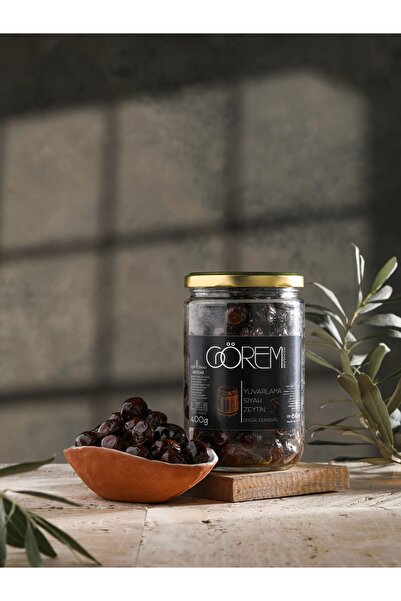 Görem Zeytin Eski Yöntem Üretilmiş Yuvarlama Siyah Zeytin 400gr.